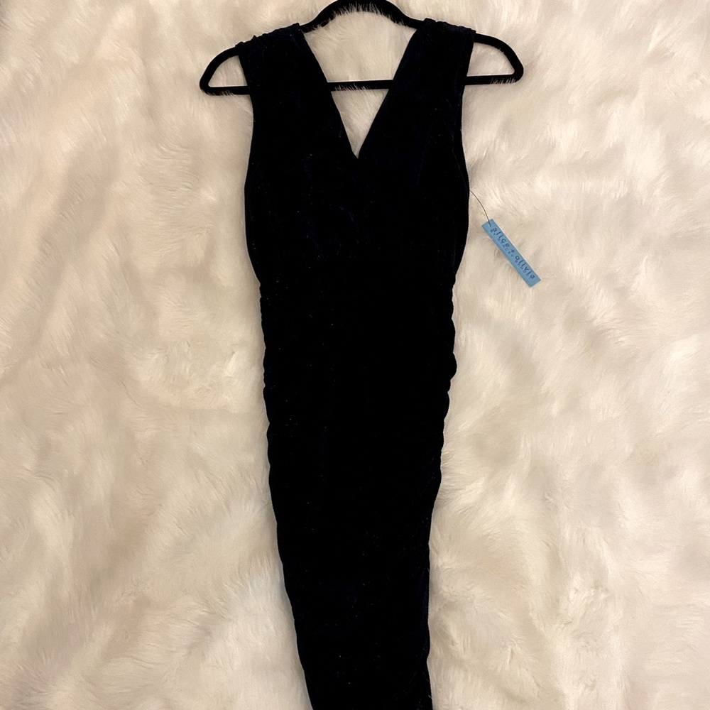 Black/Blue Rouched Dress